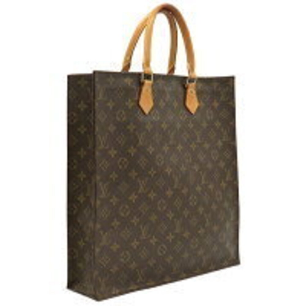 Louis Vuitton Sac Plat Tote Bag Monogram Brown Handbag - Picture 2 of 13